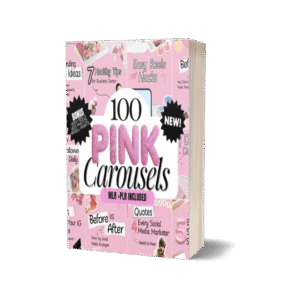 100 Pink Instagram Carousel Templates – Editable Canva Designs with PLR & MRR