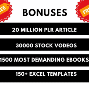 3 Million+ Ebooks + 3 Million PLR Articles Bonus with reseller rights |