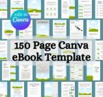 Canva eBook Template, Course WorkBook Template, How to Create e-Book,150 EBook Template Canva