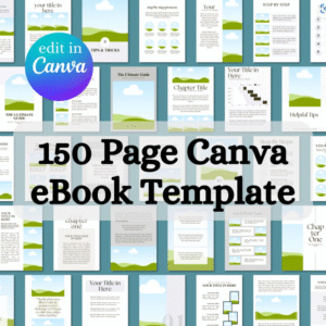 Canva eBook Template, Course WorkBook Template, How to Create e-Book,150 EBook Template Canva