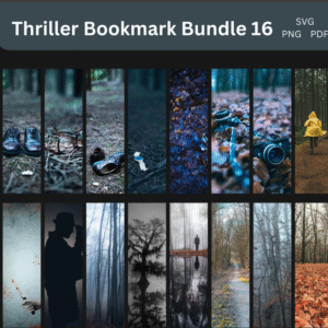 Thriller Bookmark Bundle, Horror Crime Thriller Bookmarks - Digital, downloadable bookmark